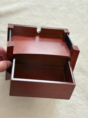 ROLODEX Wood Grain Single Drawer Desk Organizer in Brown